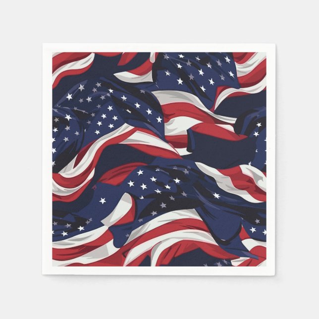 Patriotic Paper Napkins (Front)