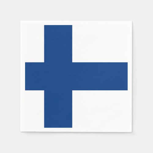 Patriotic paper napkins with Finland flag