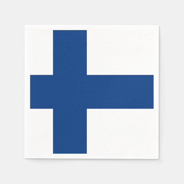 Patriotic paper napkins with Finland flag (Front)