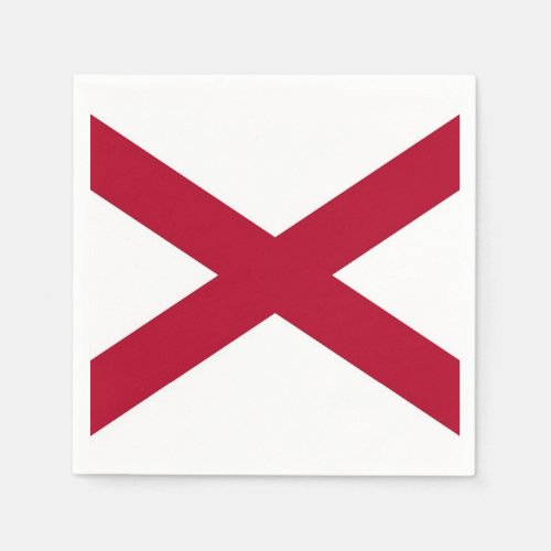 Patriotic paper napkins with flag of Alabama USA