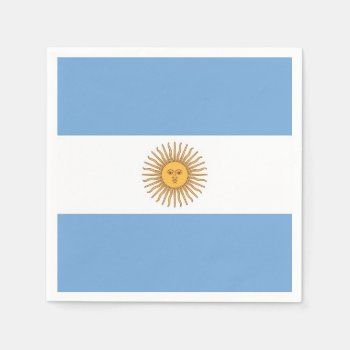 Patriotic Paper Napkins With Flag Of Argentina by AllFlags at Zazzle