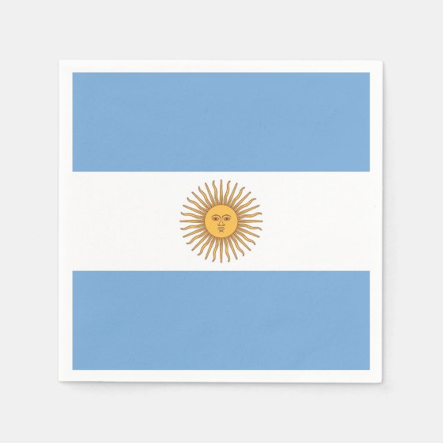 Patriotic paper napkins with flag of Argentina (Front)