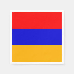 Patriotic paper napkins with flag of Armenia