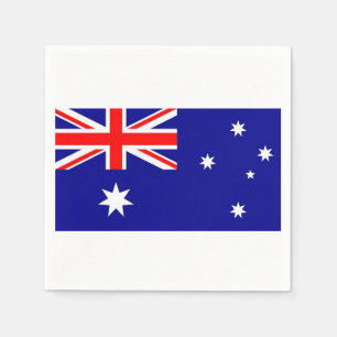 Patriotic paper napkins with flag of Australia
