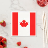Patriotic paper napkins with flag of Canada (Insitu)