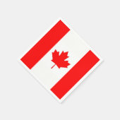 Patriotic paper napkins with flag of Canada (Corner)