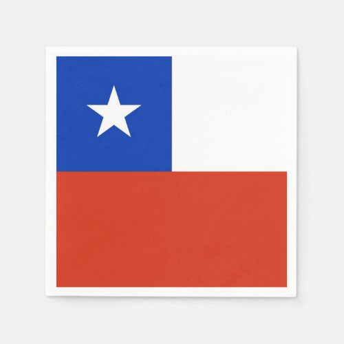 Patriotic paper napkins with flag of Chile