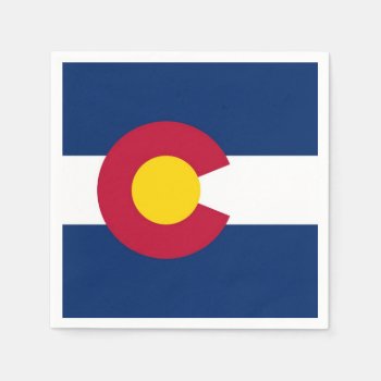 Patriotic Paper Napkins With Flag Of Colorado by AllFlags at Zazzle