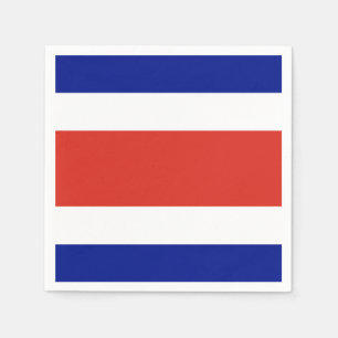 Patriotic paper napkins with flag of Costa Rica