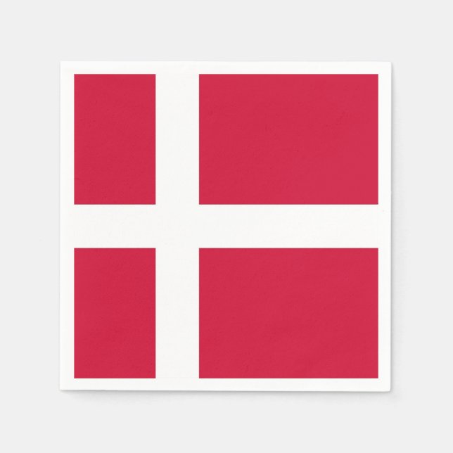 Patriotic paper napkins with flag of Denmark (Front)