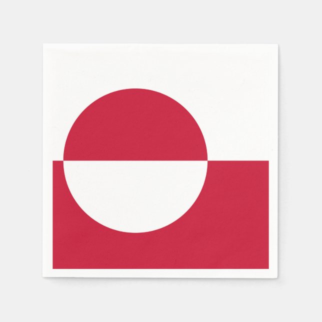 Patriotic paper napkins with flag of Greenland (Front)