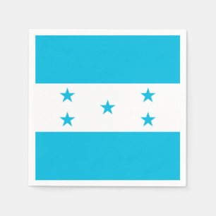 Patriotic paper napkins with flag of Honduras