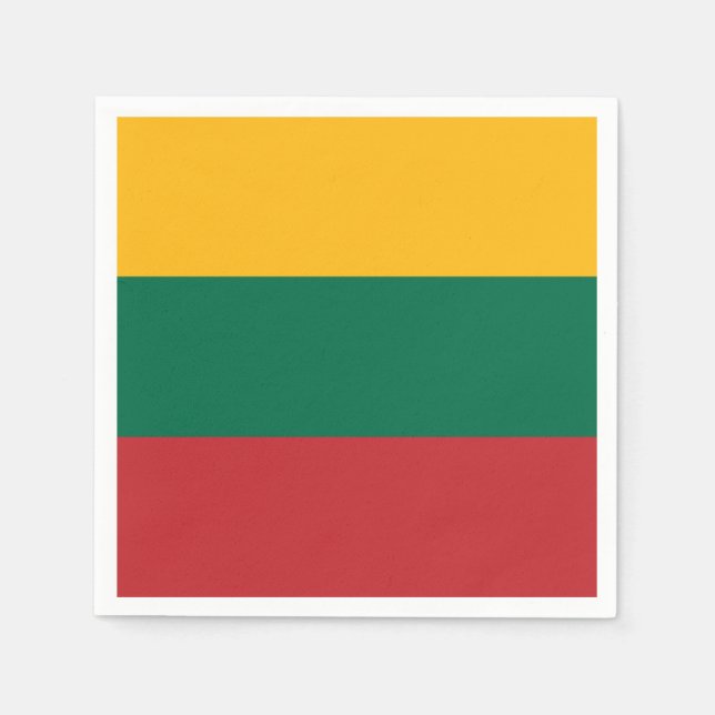 Patriotic paper napkins with flag of Lithuania (Front)