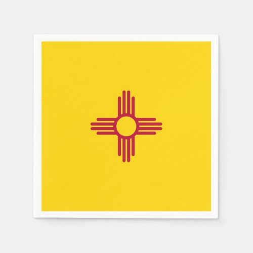 Patriotic paper napkins with flag of New Mexico