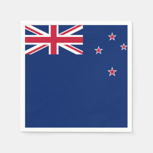 Patriotic paper napkins with flag of New Zealand
