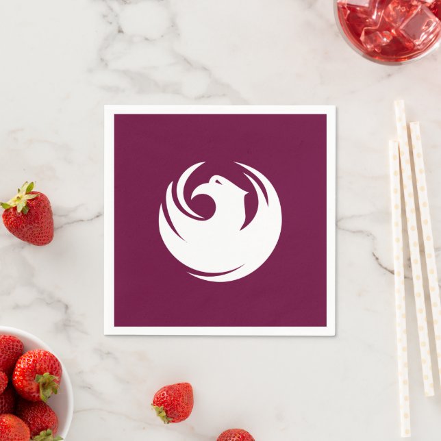 Patriotic paper napkins with flag of Phoenix City (Insitu)