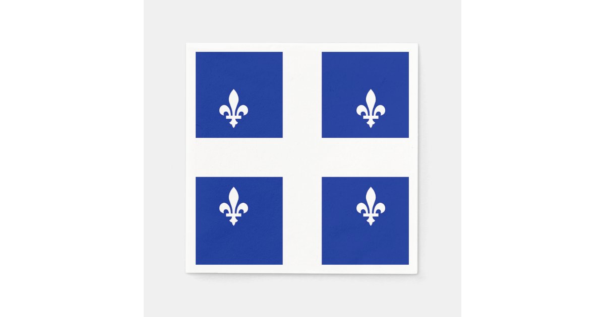 Quebec Flag Rug Patriotic paper napkins with flag of Quebec | Zazzle