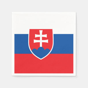 Patriotic paper napkins with flag of Slovakia