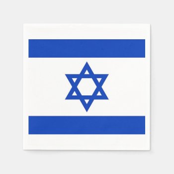 Patriotic Paper Napkins With Israel Flag by AllFlags at Zazzle