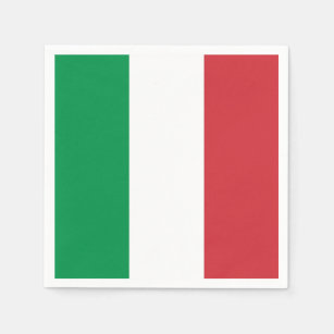 Patriotic paper napkins with Italy flag