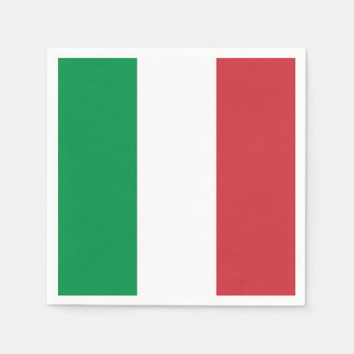 Patriotic paper napkins with Italy flag