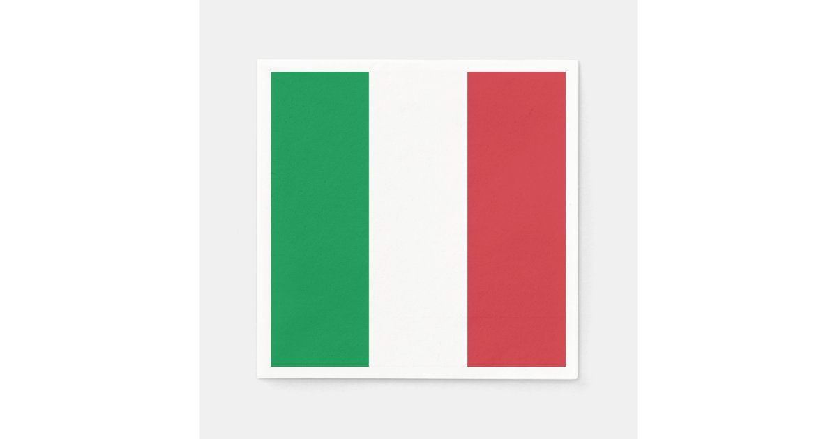 Patriotic paper napkins with Italy flag Zazzle