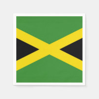 Patriotic paper napkins with Jamaica flag