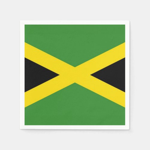 Patriotic paper napkins with Jamaica flag