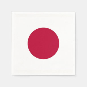 Patriotic paper napkins with Japan flag