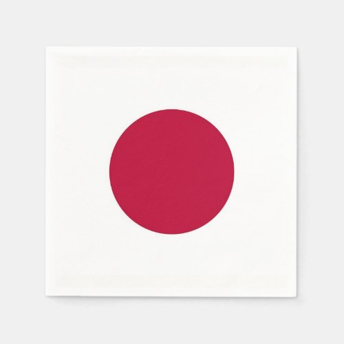 Patriotic paper napkins with Japan flag