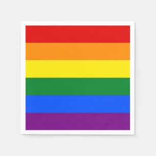 Patriotic paper napkins with LGBT flag