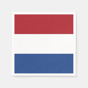 Patriotic paper napkins with Netherlands flag