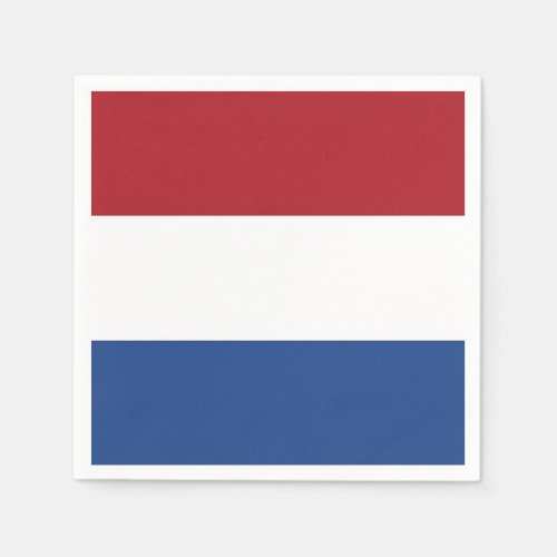 Patriotic paper napkins with Netherlands flag