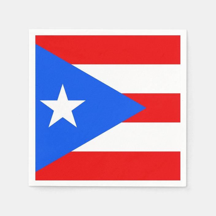 Patriotic paper napkins with Puerto Rico flag