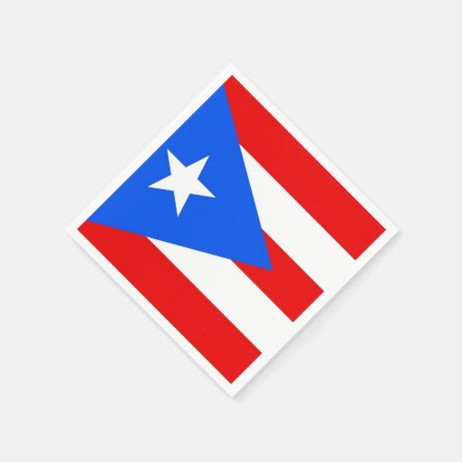 Patriotic paper napkins with Puerto Rico flag Zazzle