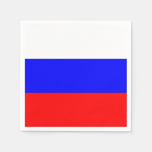 Patriotic paper napkins with Russia flag