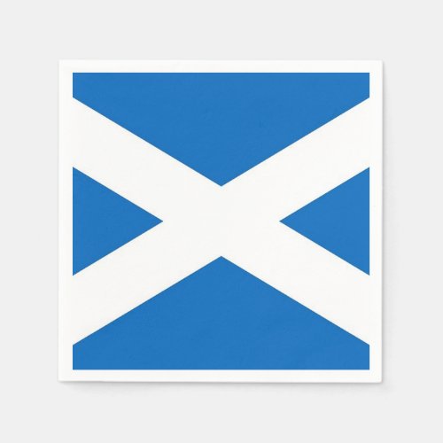 Patriotic paper napkins with Scotland flag