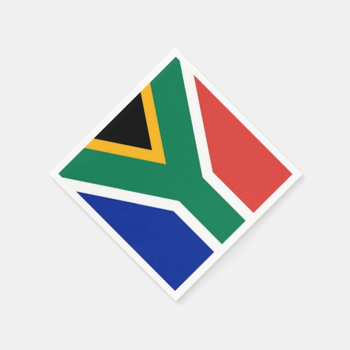 Patriotic paper napkins with South Africa flag Zazzle