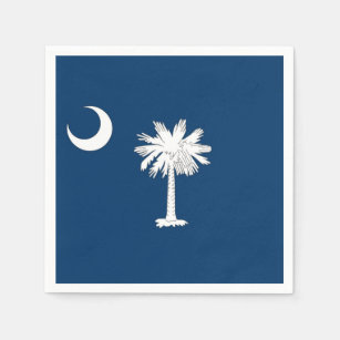Patriotic paper napkins with South Carolina flag