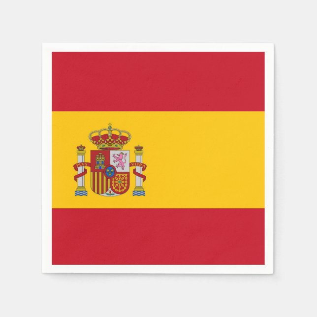 Patriotic paper napkins with Spain flag (Front)