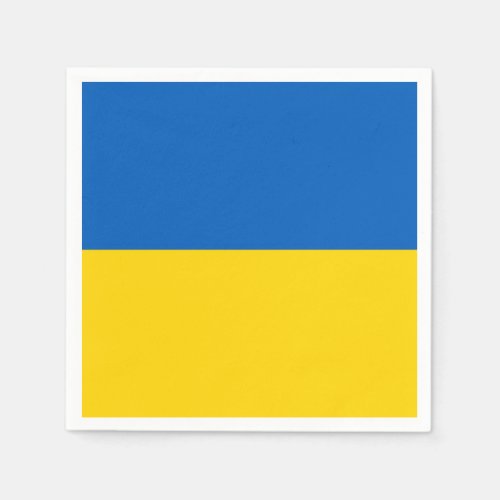 Patriotic paper napkins with Ukraine flag