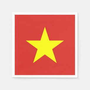 Patriotic paper napkins with Vietnam flag