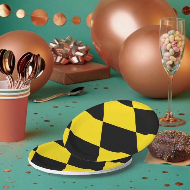 Patriotic paper plate with flag of Munich (Multi)