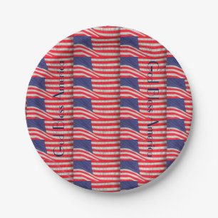 Patriotic Paper Plates, God Bless America Plates