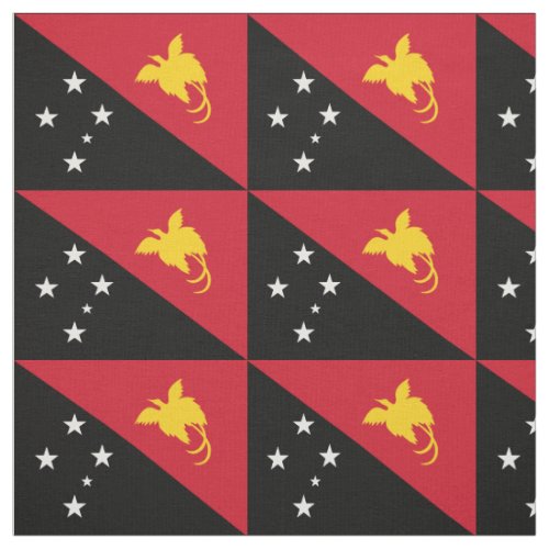 Patriotic Papua New Guinea Flag Fabric