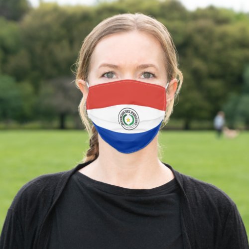 Patriotic Paraguay Flag Adult Cloth Face Mask
