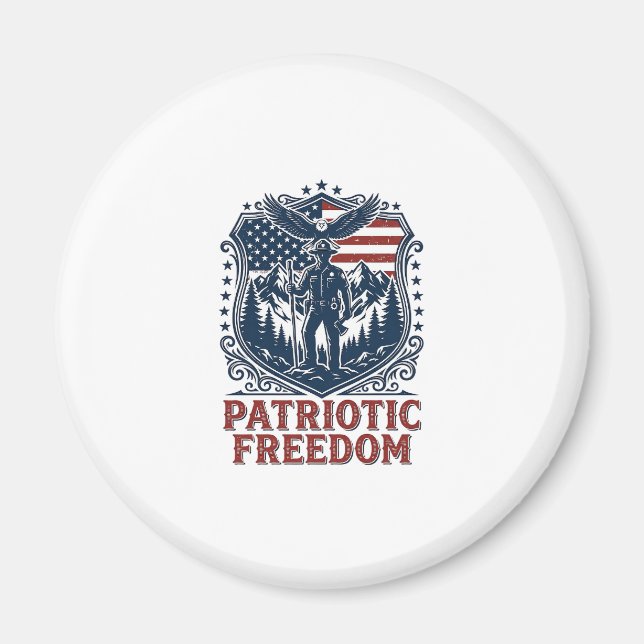 Patriotic Park Ranger Vector Graphic Tee_1 Magnet (Front)