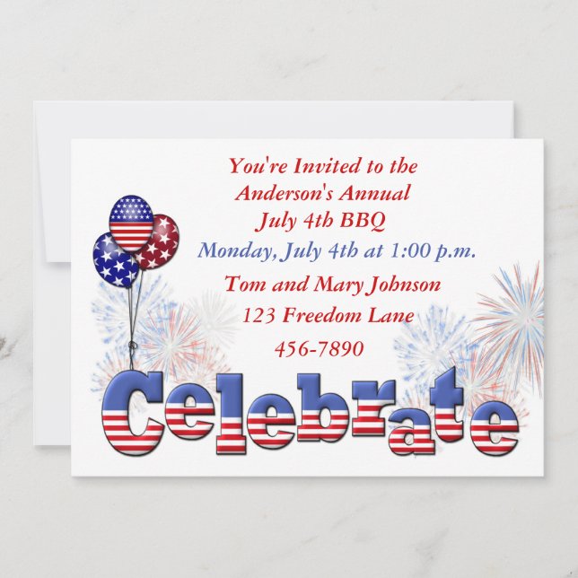 Patriotic Party Invitation (Front)