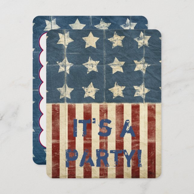 Patriotic Party Invitation (Front/Back)