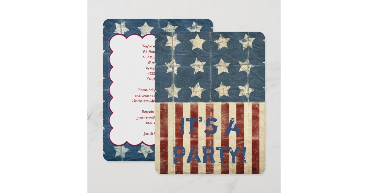 Patriotic Party Invitation | Zazzle